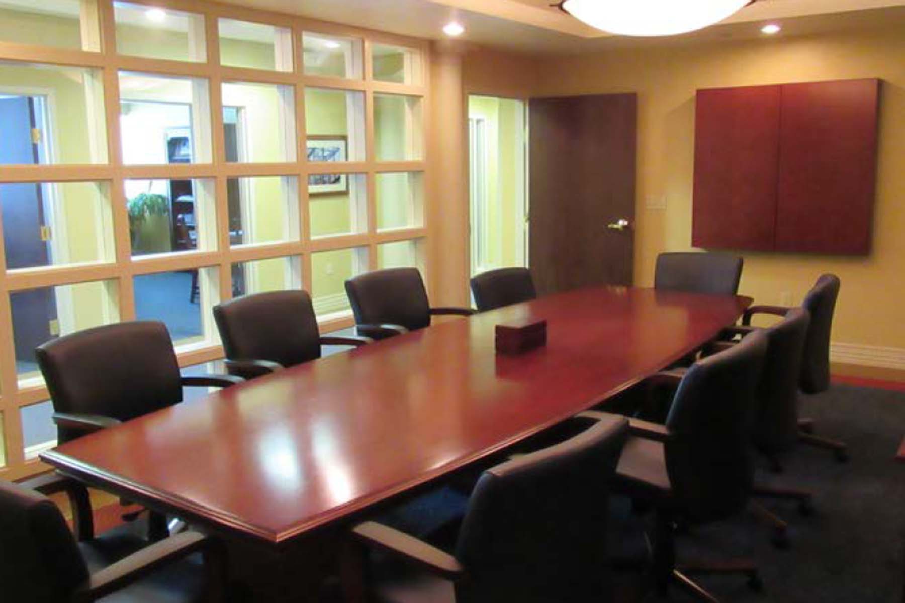 conference room with long table and chairs